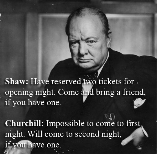 Winston Churchill Vs. George Bernard Shaw