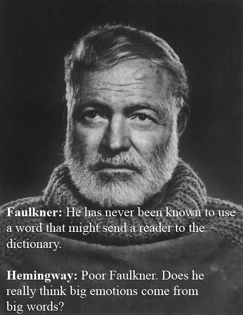 Earnest Hemingway Vs. William Faulkner